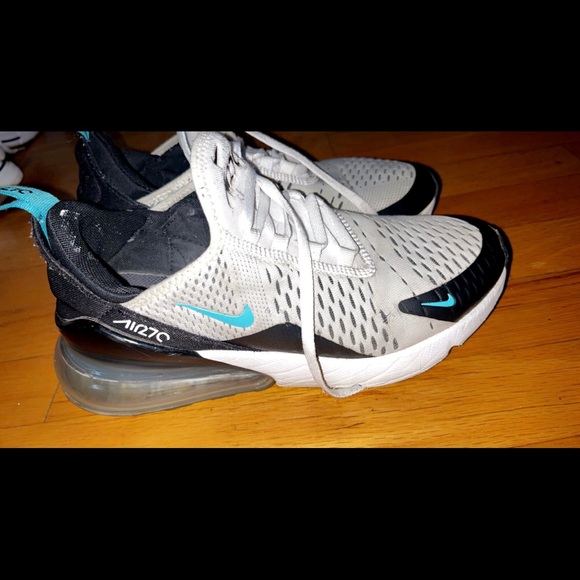 Nike Shoes - Nike shoes, white/black/teal, size 6.5